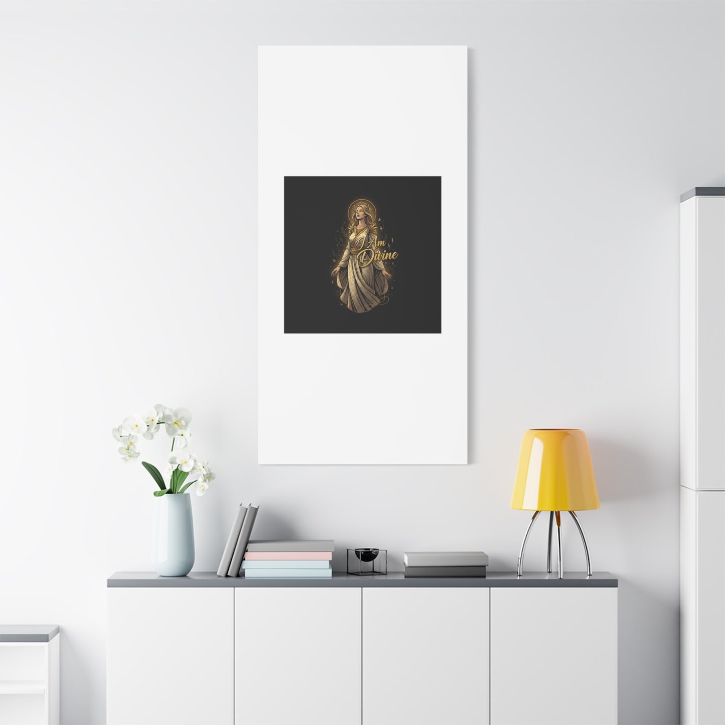 I Am Divine Canvas, Goddess Art Print | Manifest Goddess, Mythic Wall Art