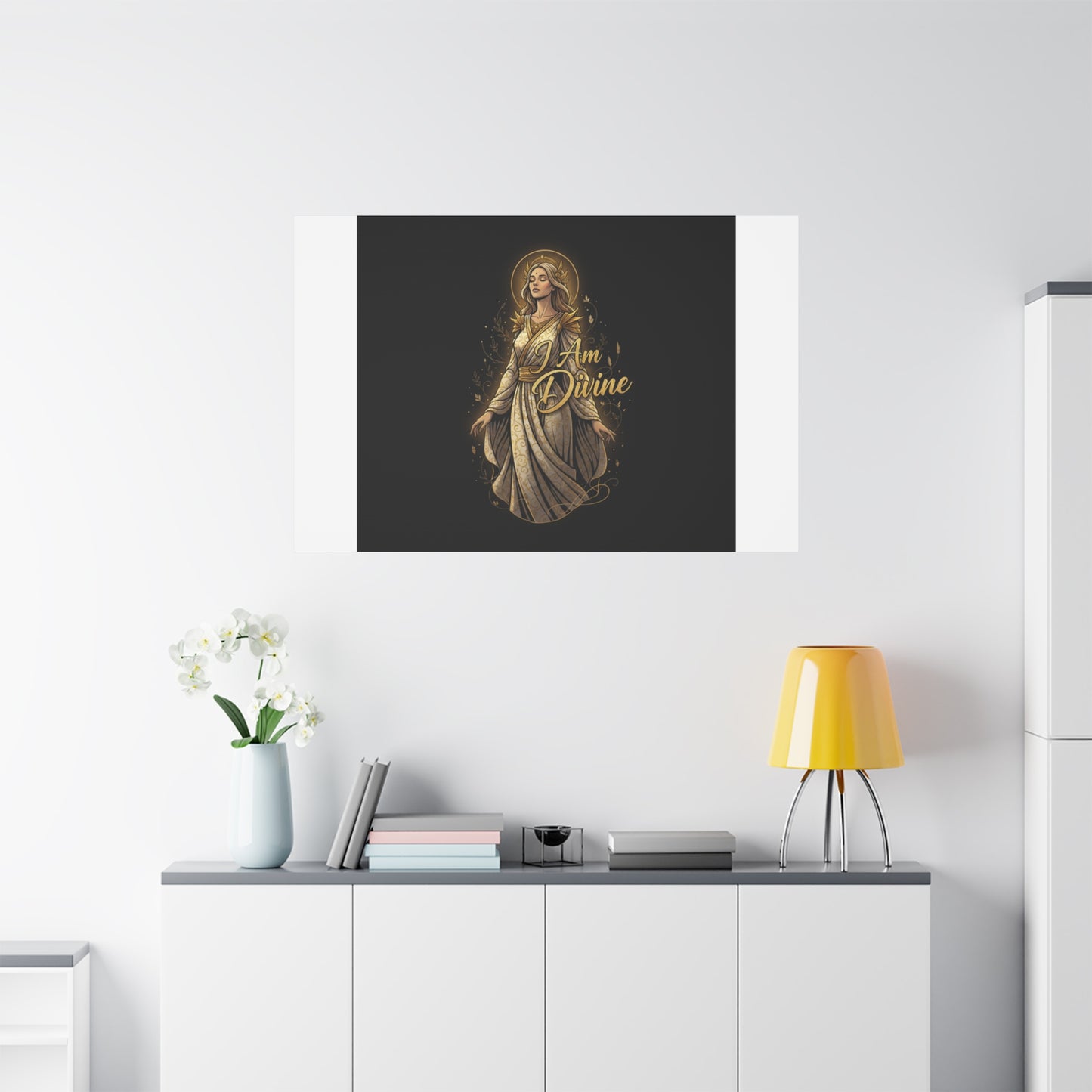 I Am Divine Canvas, Goddess Art Print | Manifest Goddess, Mythic Wall Art