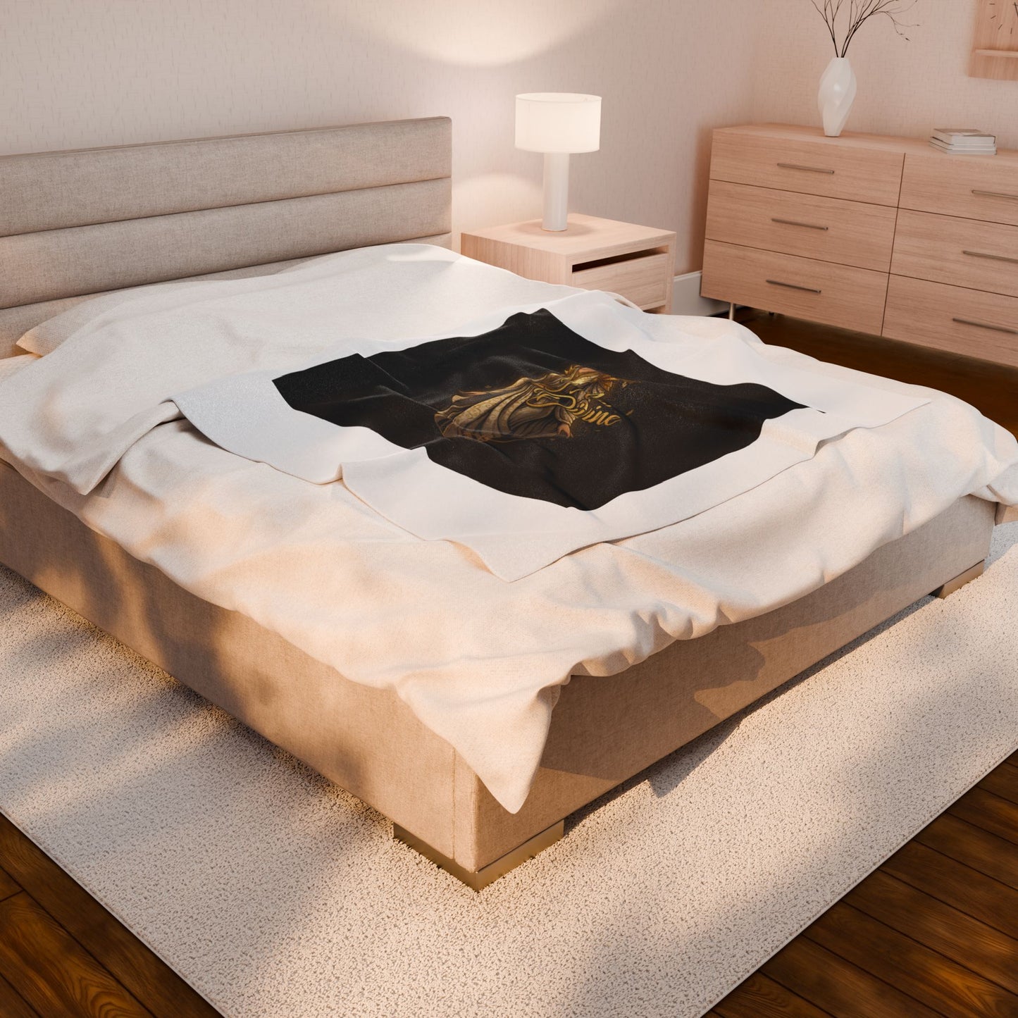 I Am Divine Velveteen Plush Blanket | Goddess Complex, Manifestation Decor