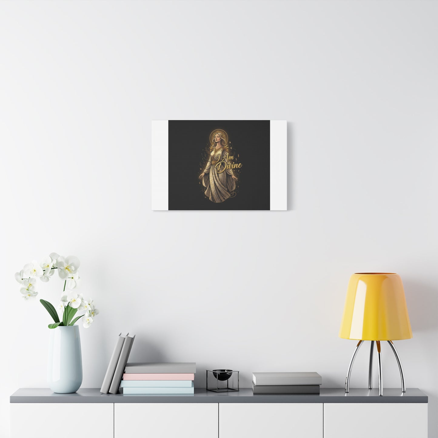 I Am Divine Canvas, Goddess Art Print | Manifest Goddess, Mythic Wall Art