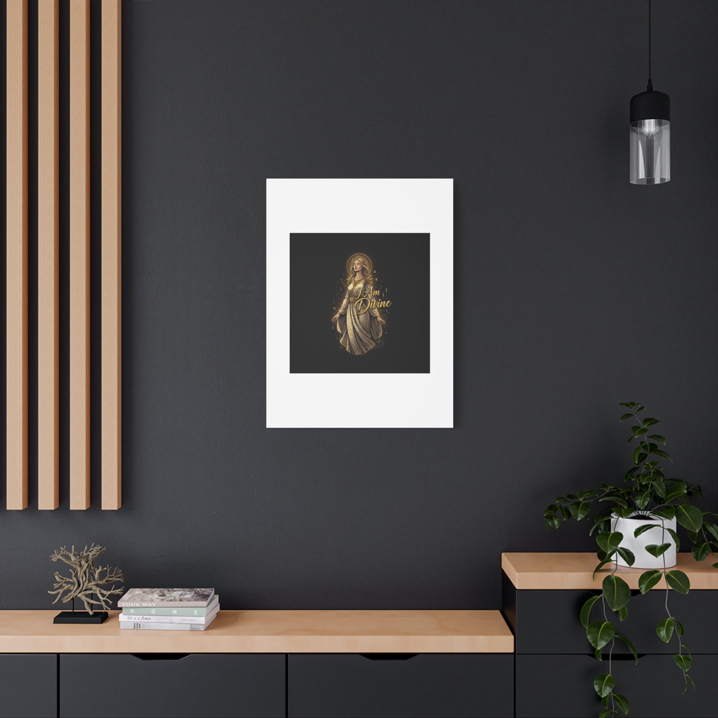 I Am Divine Canvas, Goddess Art Print | Manifest Goddess, Mythic Wall Art