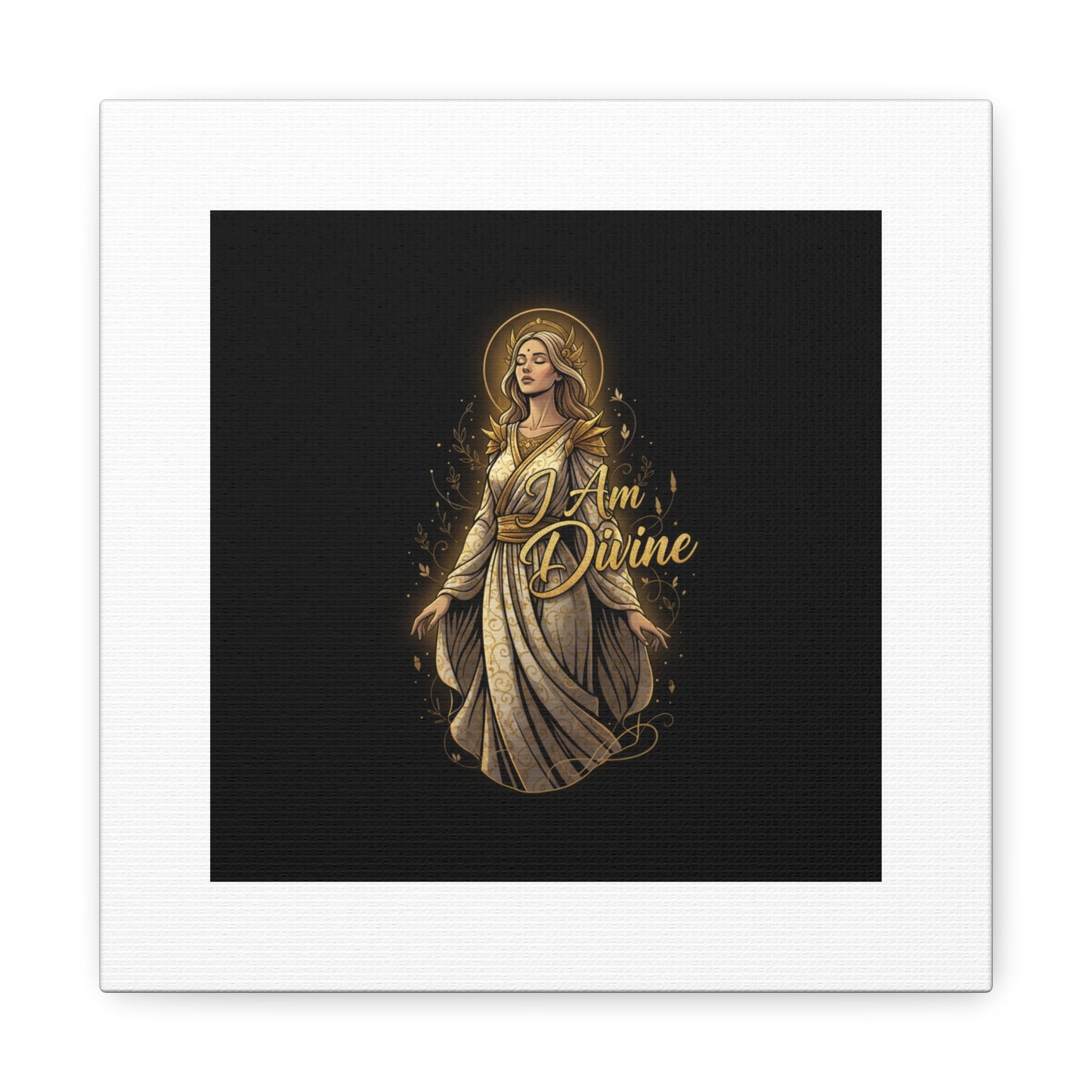 I Am Divine Canvas, Goddess Art Print | Manifest Goddess, Mythic Wall Art