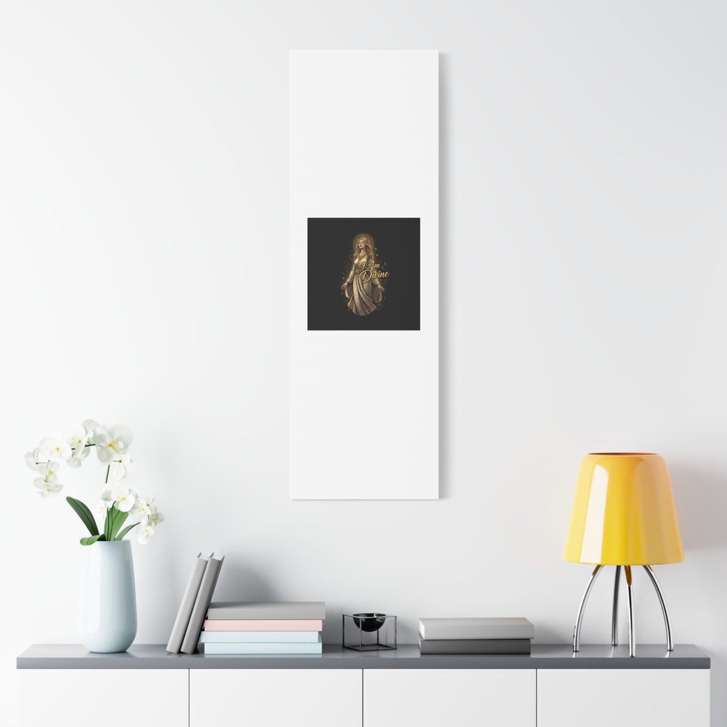 I Am Divine Canvas, Goddess Art Print | Manifest Goddess, Mythic Wall Art
