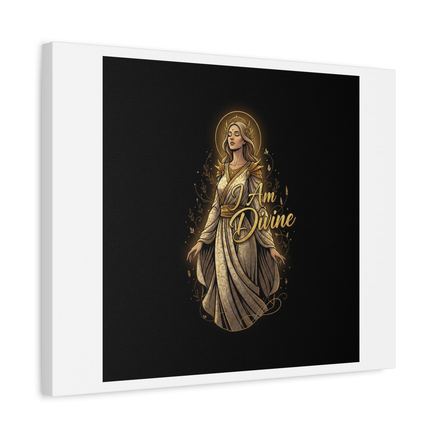 I Am Divine Canvas, Goddess Art Print | Manifest Goddess, Mythic Wall Art