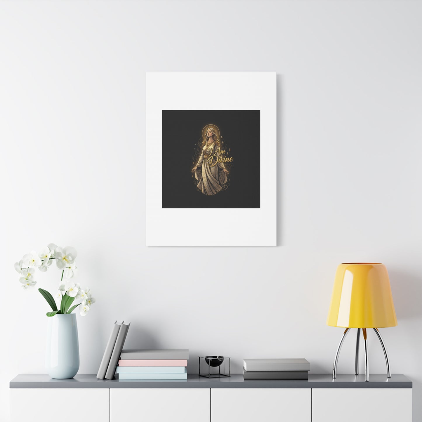 I Am Divine Canvas, Goddess Art Print | Manifest Goddess, Mythic Wall Art